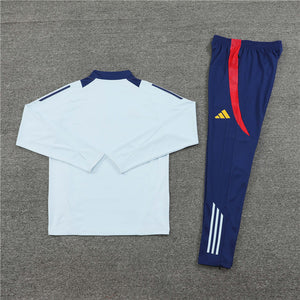 24-25 Spain White National Team Half Zipper Tracksuit