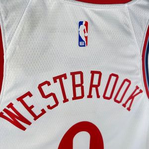 25th season Clippers Home White No 0 Westbrook