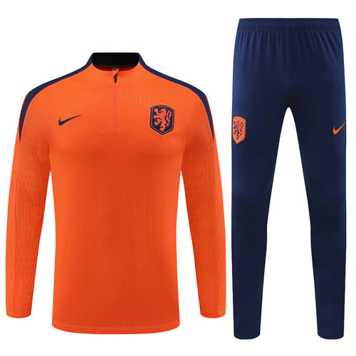 24-25 Netherlands Orange Tracksuit  Half Zipper