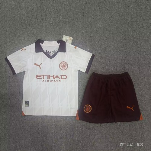 23-24 Man City  Away 3rd Kids Kit