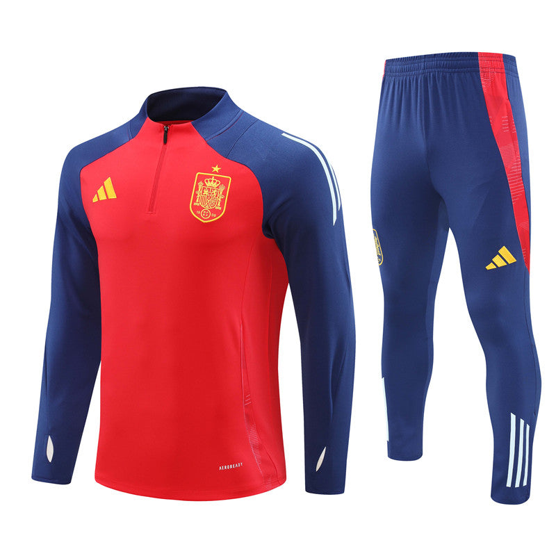 24-25 Spain Red National Team Half Zipper Tracksuit