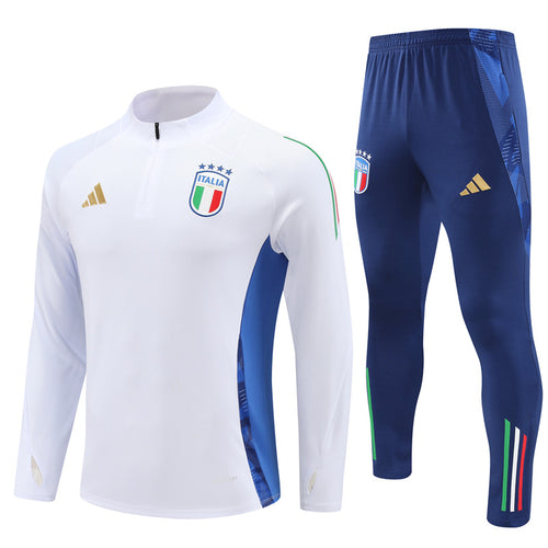 24-25 Italy White Tracksuit Half Zipper