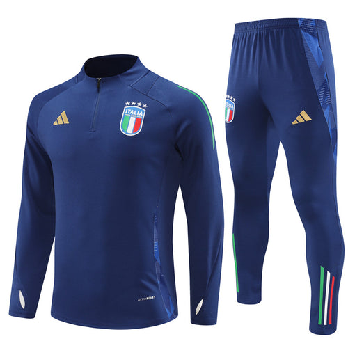 24-25 Italy Blue Tracksuit Half Zipper