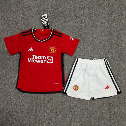 23-24 Man United Home Kids Kit