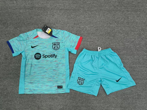 23-24 FC Barcelona Away 3rd  Kids Kit