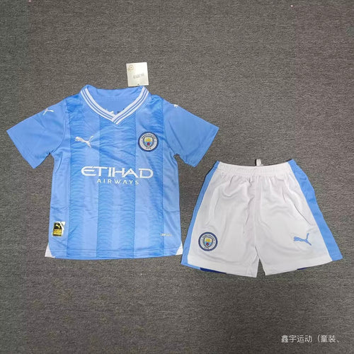 23-24 Man City Away Kids Kit