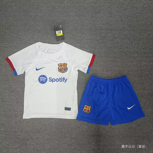 23-24 FC Barcelona Away Kids Kit