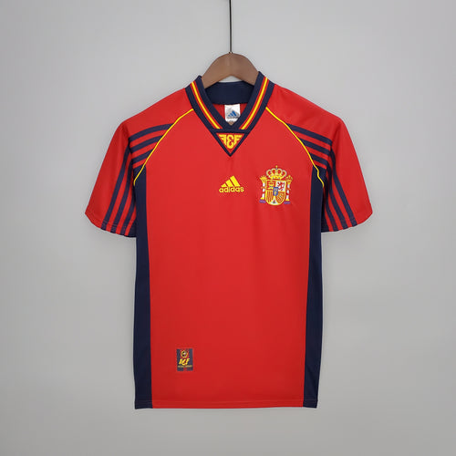 1998 Spanje Home Retro Voetbalspelerversie 