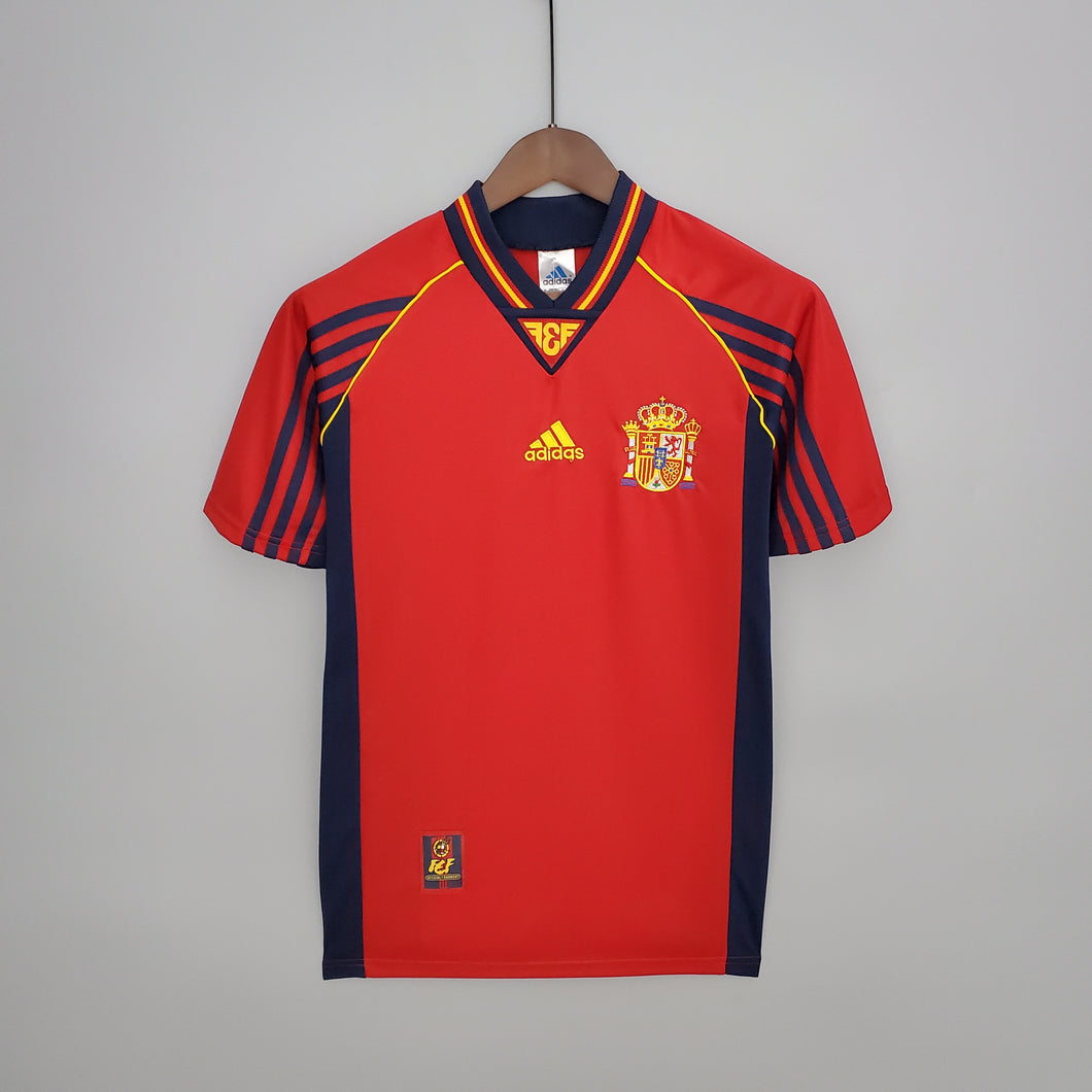 1998 Spanje Home Retro Voetbalspelerversie 