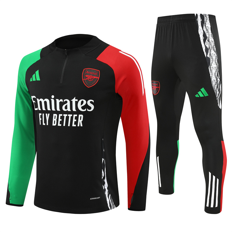 24-25 Arsenal Black Half Zipper