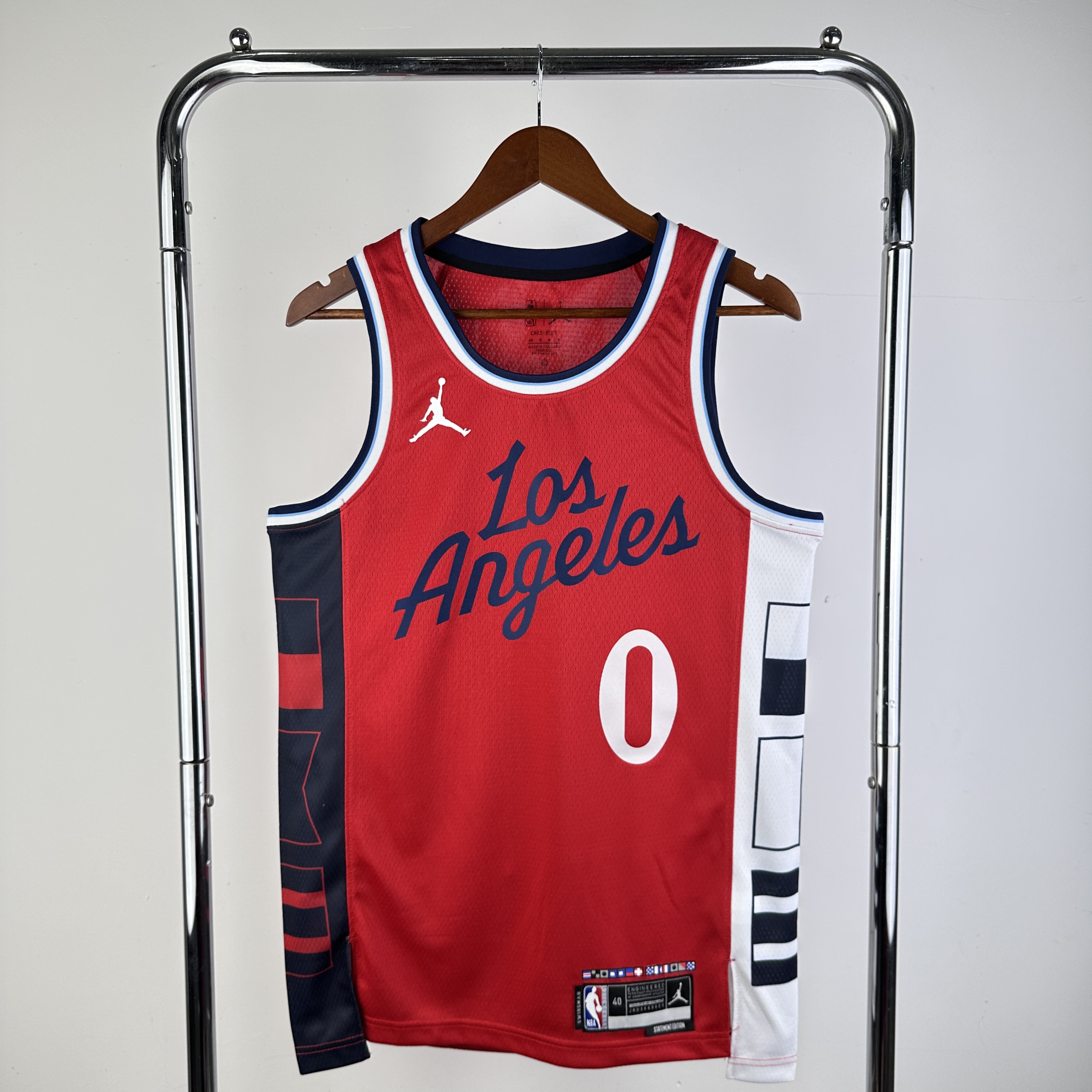 2025 Season Clippers Air Jordan Limited Edition Red No. 0 Russell Westbrook