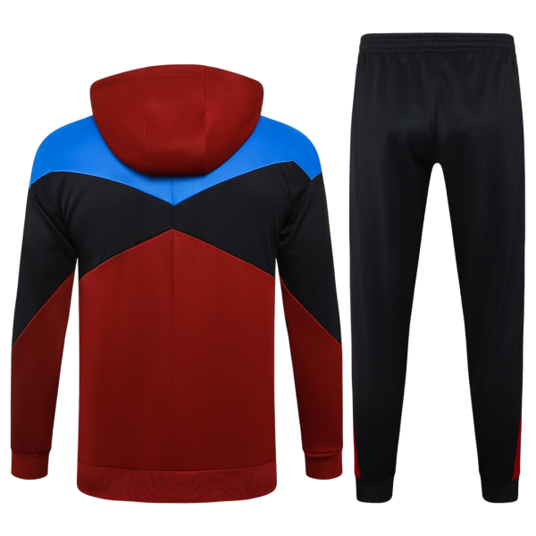 24-25 Fc Barcelona Long Pull Hoodie Red - Imagen 4