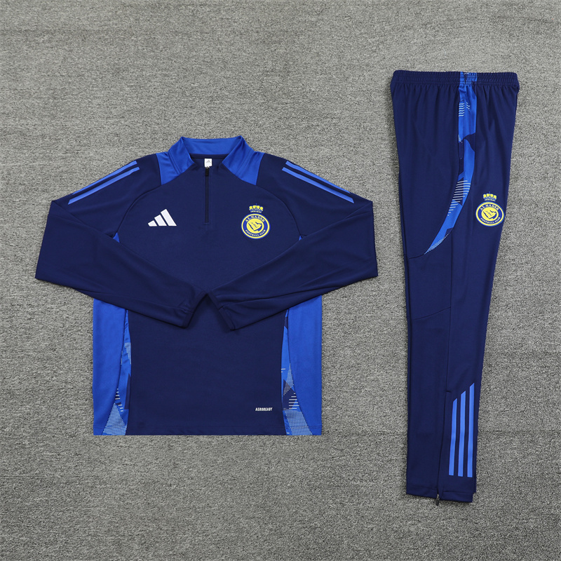 24-25 Al Nassr Blue Half Zipper Tracksuit