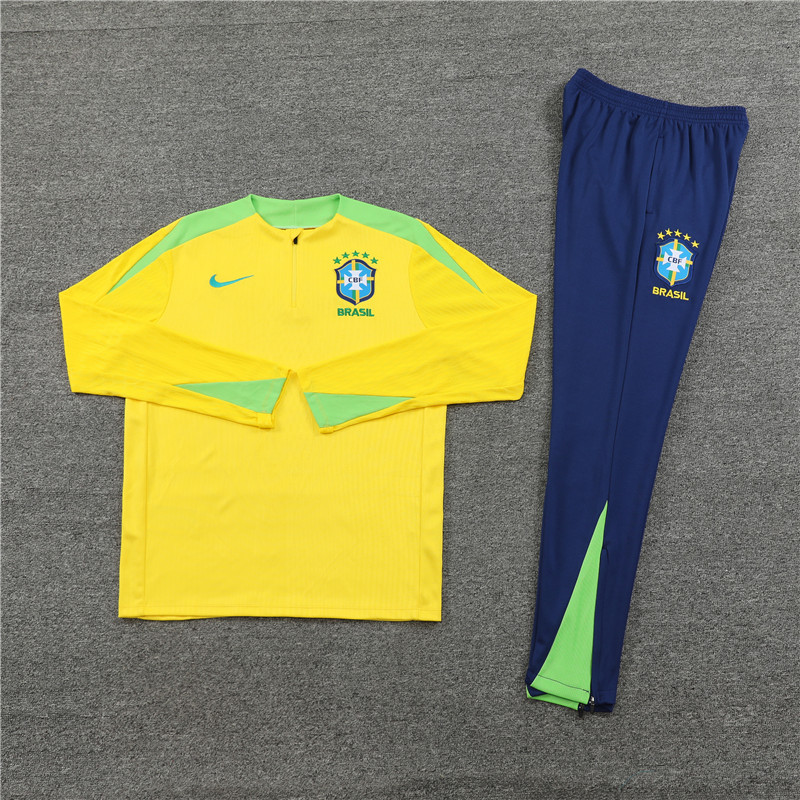 24-25 Brazil Yellow Half Zipper