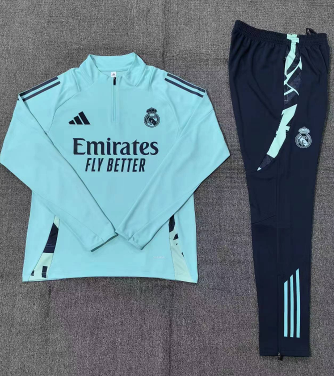 24-25 Real Madrid Half Zipper Kids Tracksuit