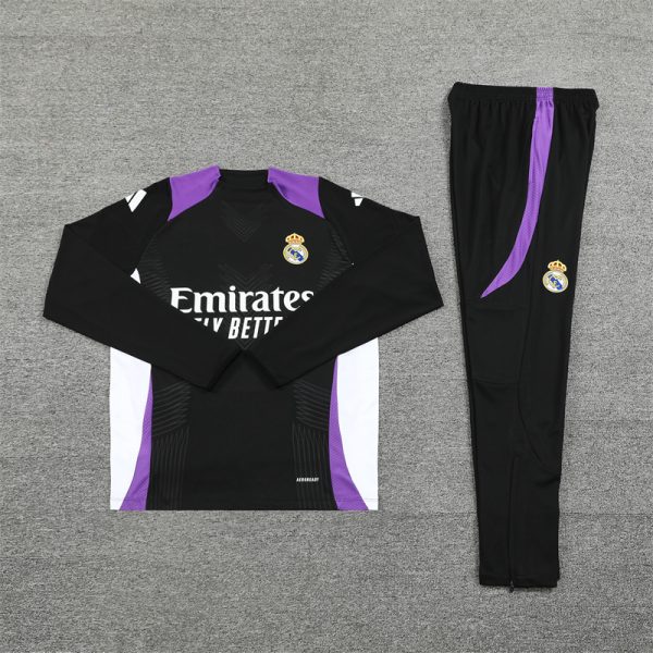 24 -25 Real Madrid Black with Purple Tracksuit - Imagen 2