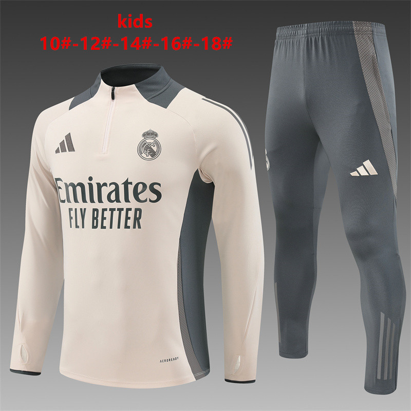 24-25 Real Madrid Half Zipper Kids Tracksuit