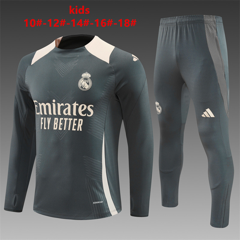 24-25 Real Madrid Half Zipper Kids Tracksuit