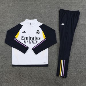 23 -24 Real Madrid Black Hlaf Zipper Tracksuit - Image 3