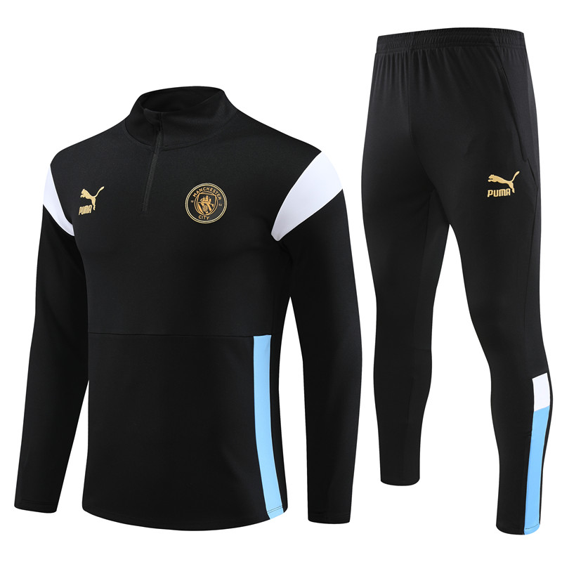 23-24 Manchester City Black Half Zipper