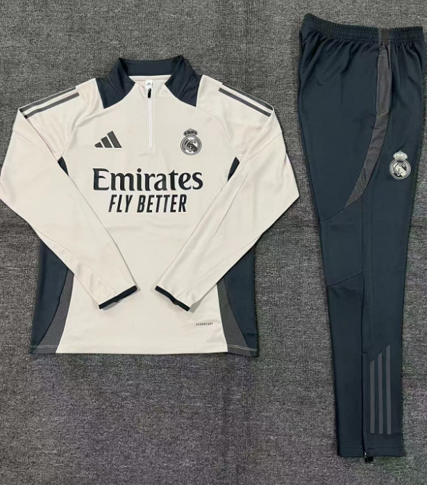 24-25 Real Madrid Half Zipper Kids Tracksuit