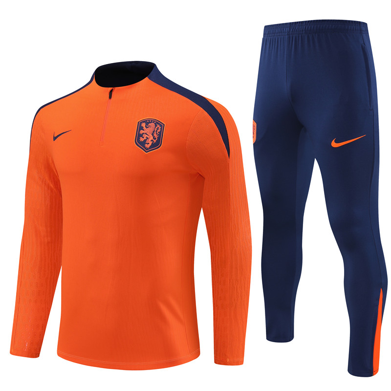 24-25 Netherlands Orange Half Zipper