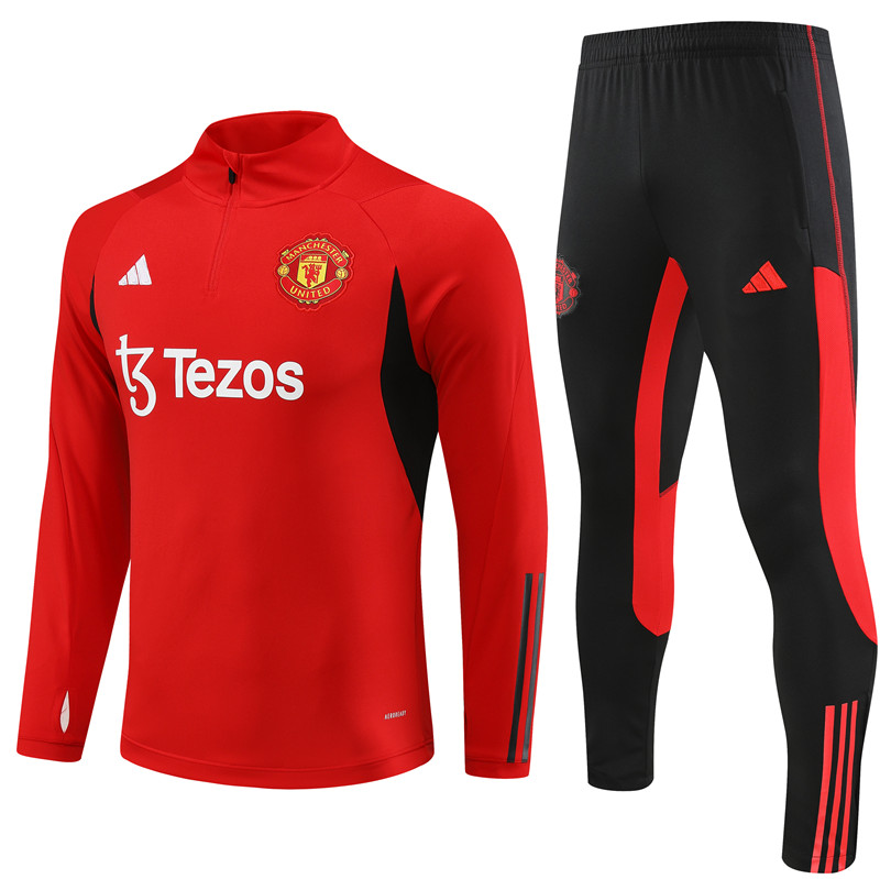 23/24 Manchester United Red Half Zipper