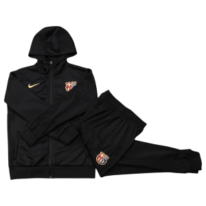 24-25 Fc Barcelona Long Pull Hoodie Black - Image 4