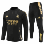 24 -25 Real Madrid Black Hlaf Zipper Tracksuit