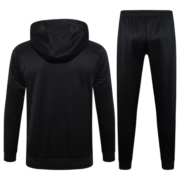 24-25 Fc Barcelona Long Pull Hoodie Black - Image 3