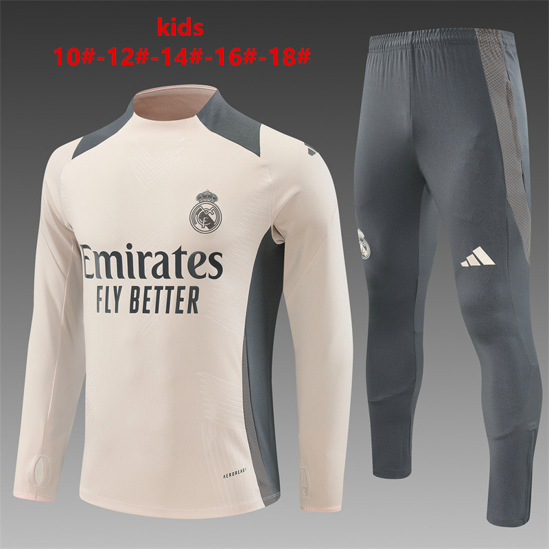 24-25 Real Madrid Half Zipper Kids Tracksuit