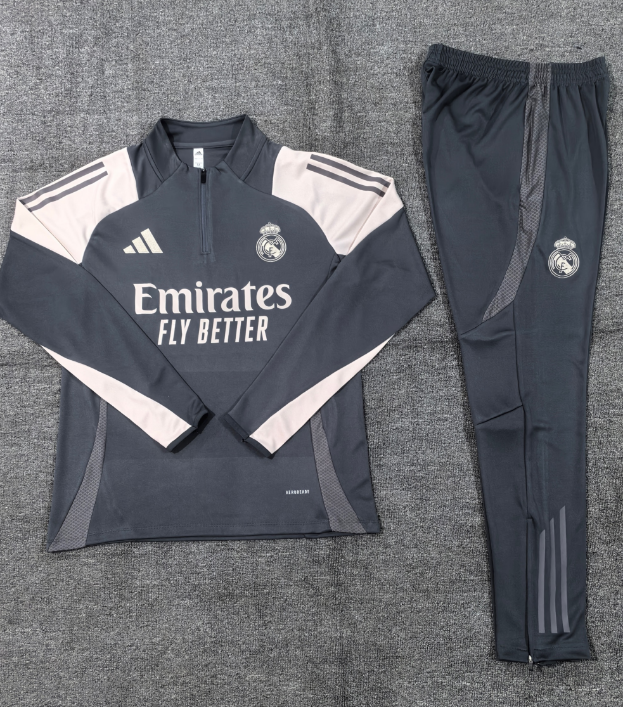 24-25 Real Madrid Half Zipper Kids Tracksuit