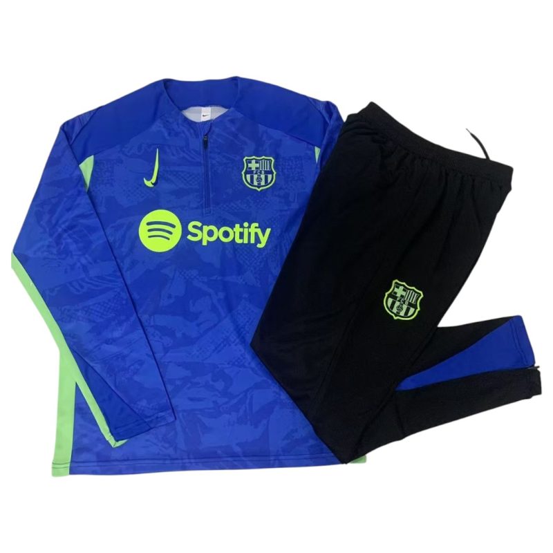 24 -25 Barcelona Blue Half Zipper Training Suit