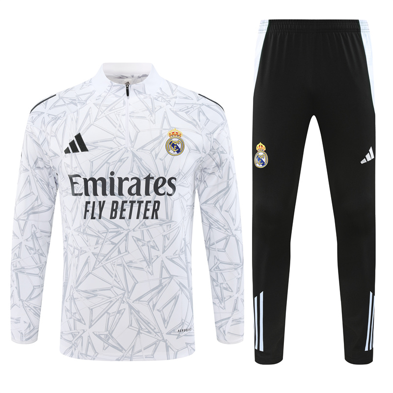 24 -25 Fc Real Madrid Half Zipper Tracksuit