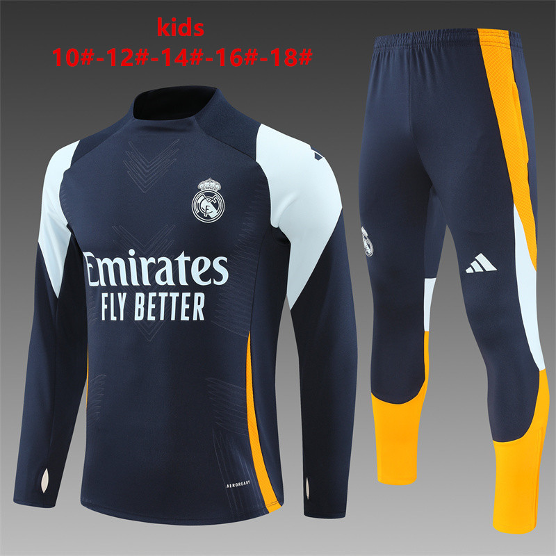 24-25 Real Madrid Half Zipper Kids Tracksuit