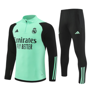 23 -24 Real Madrid Black Hlaf Zipper Tracksuit