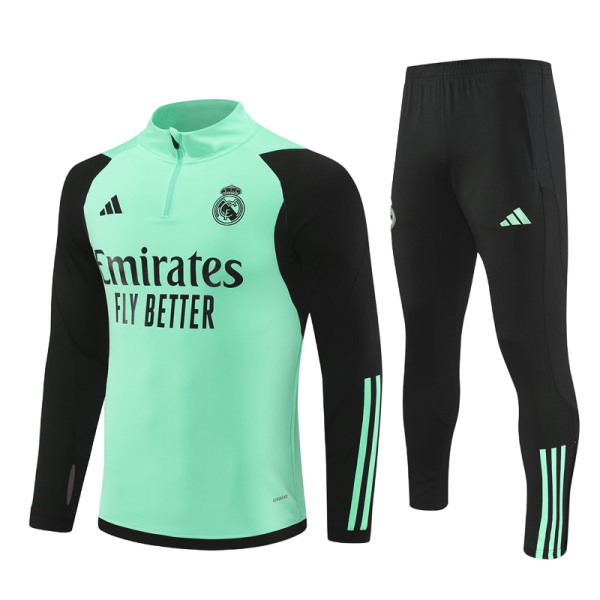 23 -24 Real Madrid Black Hlaf Zipper Tracksuit