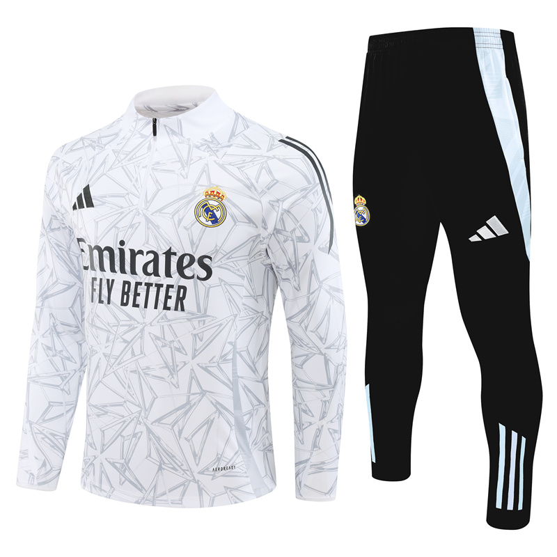 24 -25 Fc Real Madrid Half Zipper Tracksuit