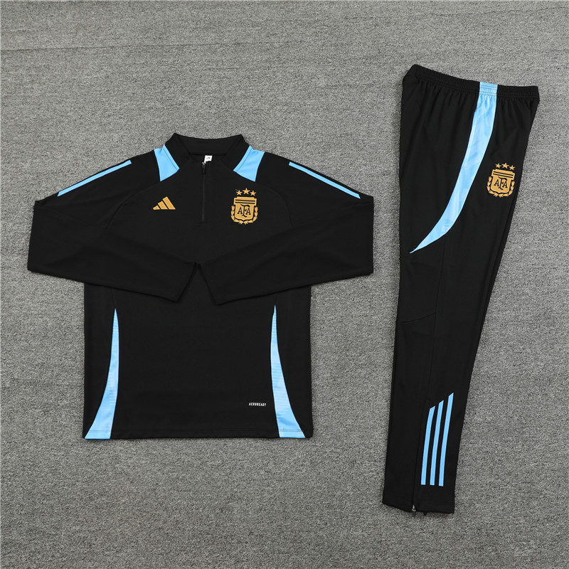 24-25 Argentina Black Half Zipper