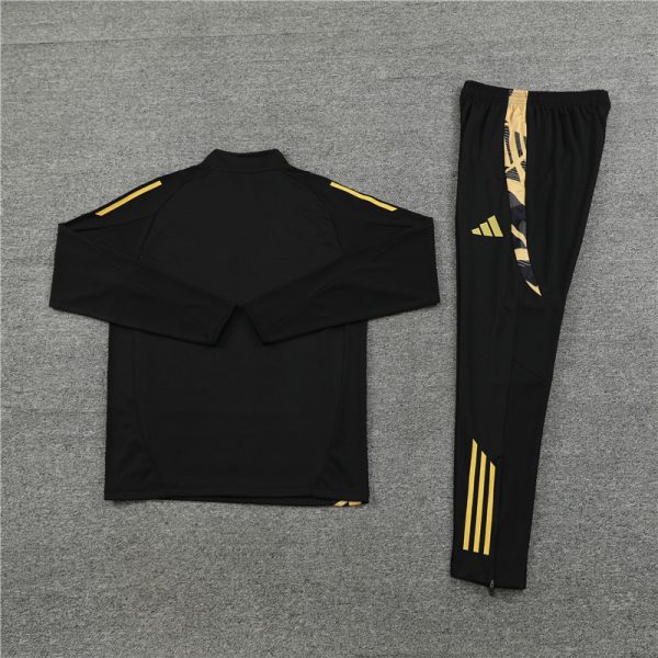 24 -25 Real Madrid Black Hlaf Zipper Tracksuit - Imagen 4