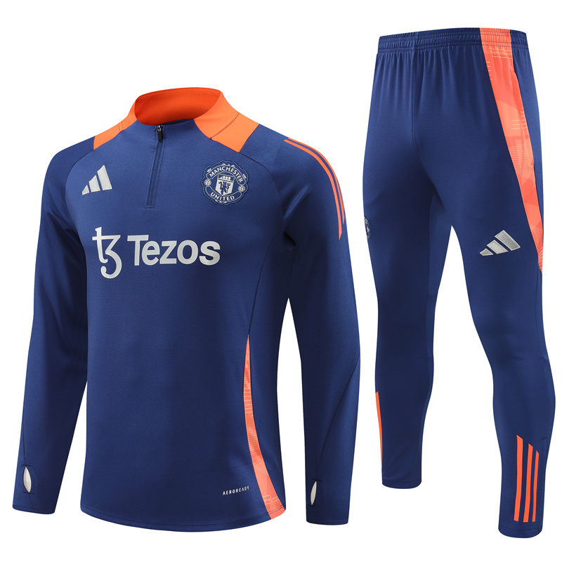 24/25 Manchester United Royal Blue Half Zipper