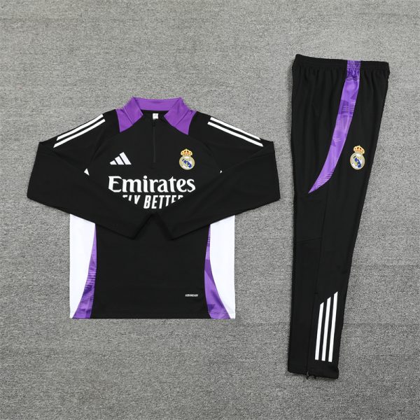 24 -25 Real Madrid Black with Purple Tracksuit - Imagen 3