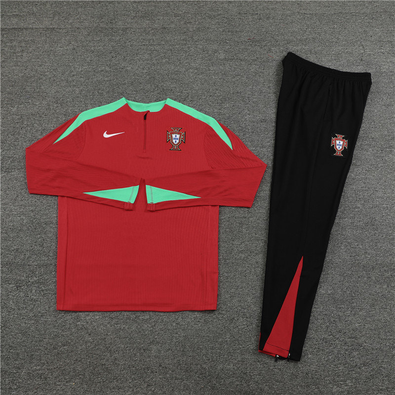 24-25 Portugal Red Half Zipper