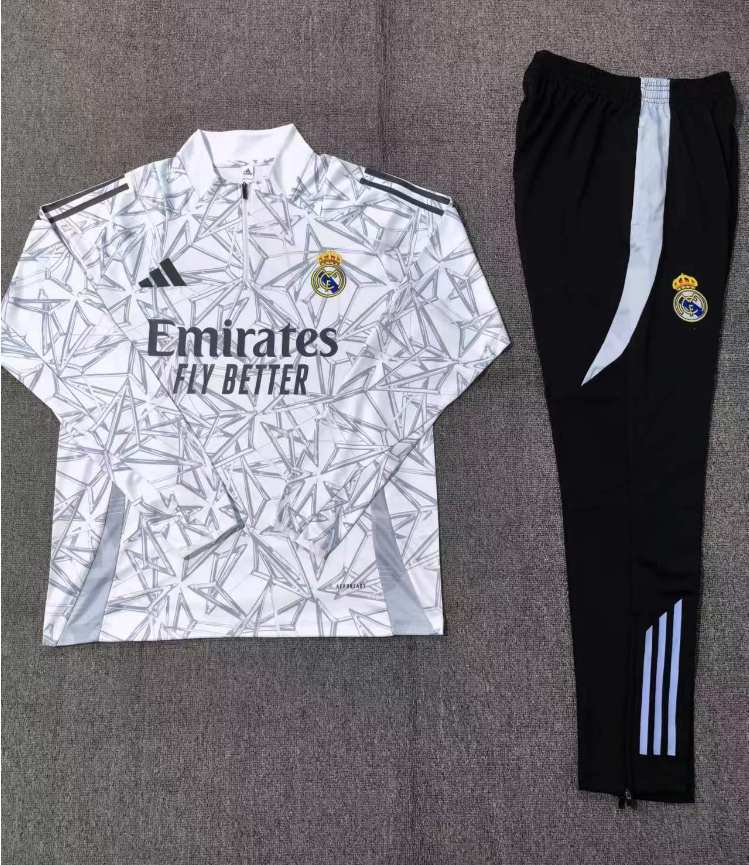 24-25 Real Madrid Half Zipper Kids Tracksuit