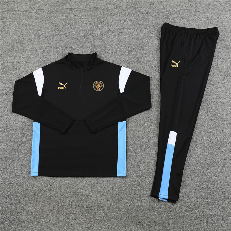 23-24 Manchester City Black Half Zipper