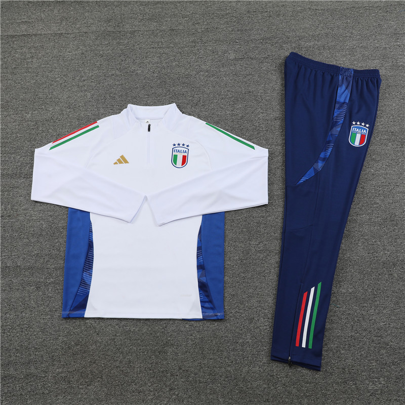 24-25 Italy White Half Zipper