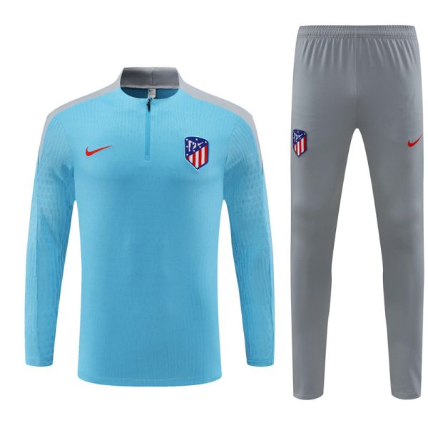 24 -25 Atlético Madrid Hlaf Zipper Tracksuit - Image 2
