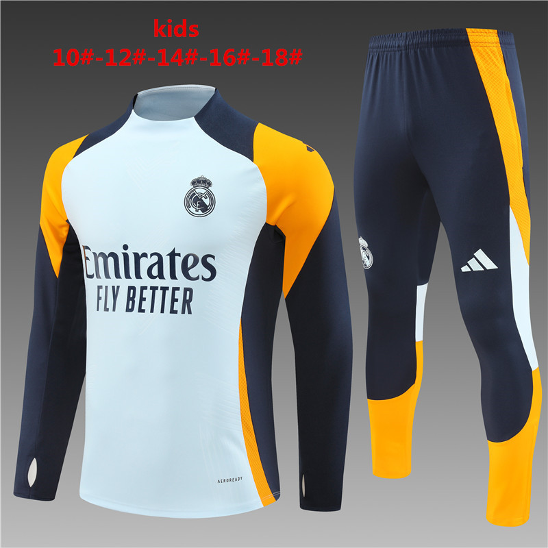 24-25 Real Madrid Half Zipper Kids Tracksuit