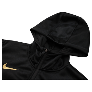 24-25 Fc Barcelona Long Pull Hoodie Black - Image 2