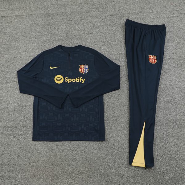 24 -25 Fc Barcelona Half Zipper Tracksuit - Image 2